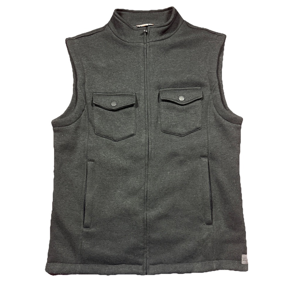 The Normal Brand Saint Louis Fleece Interior Vest Mens Large Black Full Zip